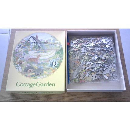 COTTAGE GARDEN Round Jigsaw Puzzle (500 Piece)