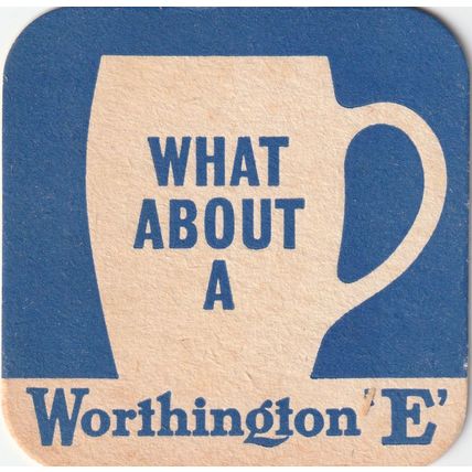BEER MAT - WORTHINGTON BREWERY - WORTHINGTON E - (Cat 044) - (1965)