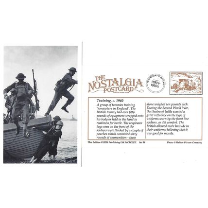 Postcard WW2 Tommies Soldiers Army Training Camp England 1940 - Nostalgia