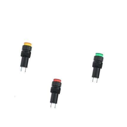 3 x 10mm LED Power Indicator Light DC 12V Flush Panel Mount for Electric Power