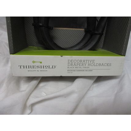 Threshold Decorative Drapery Holdbacks Set of 2 Brushed Nickel Color Black