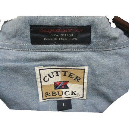CUTTER & BUCK Fishing Jacket Mens Large Vintage Wite Button Windbreaker