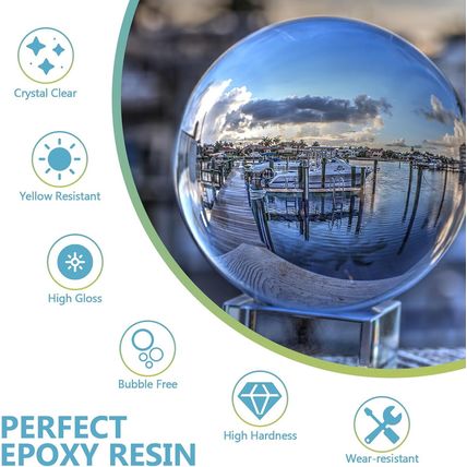 Ocepor Epoxy Resin-1 Gallon, Crystal Clear Epoxy Resin Kit, No Yellowing No Bubb