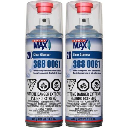 Spray Max USC 2K High Gloss Clearcoat Aerosol (2 PACK)