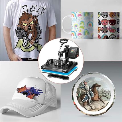 5 in 1 Heat Press Machine for T Shirts Heat Transfer Machine12 X 15" Swing Away