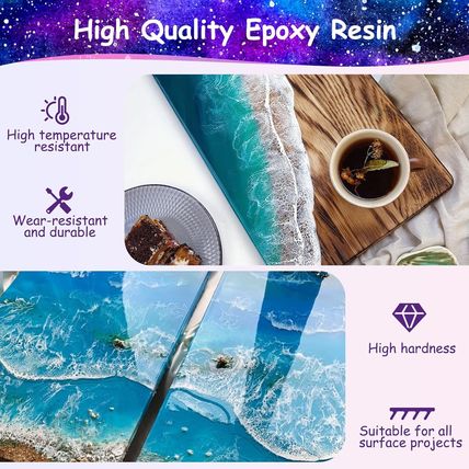 Epoxy Resin 1 Gallon - Clear Epoxy Resin Kit with 20 Pigments and 20 Colors of M