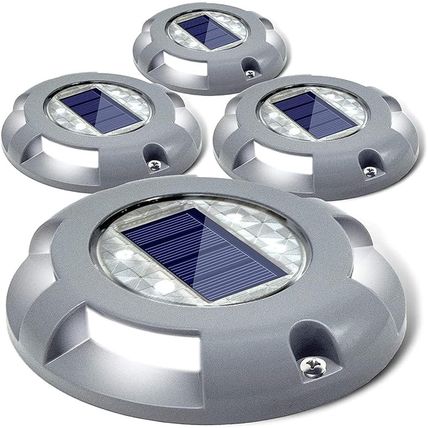 Siedinlar Solar Deck Lights Driveway Dock LED Light Solar Powered Outdoor Waterp