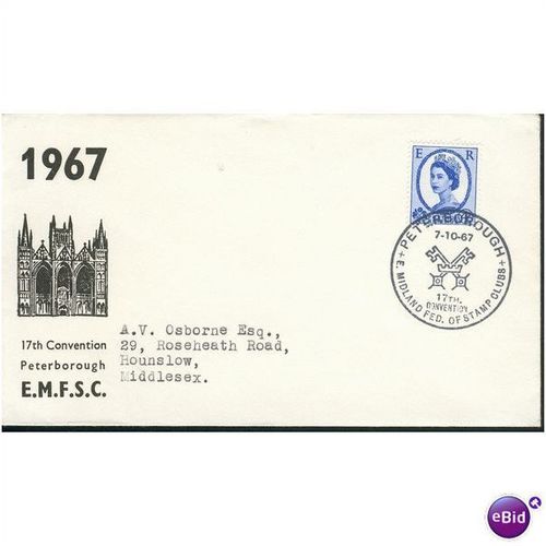 GB Cover 1967 - 17th Convention Peterborough EMFSC