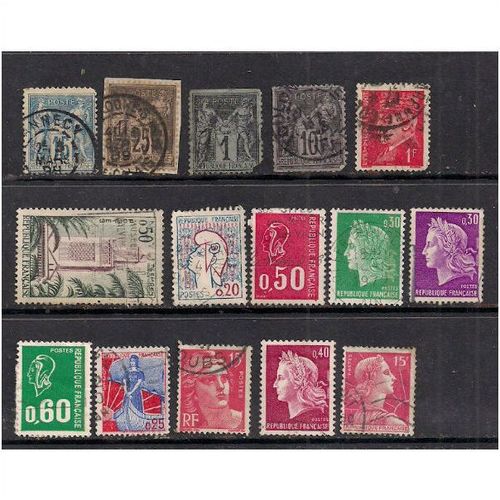 France selection 15 x stamps.(L848 )