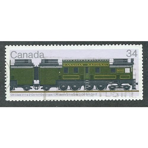 CAN 1986 34c 'RAILWAY LOCOMOTIVES-CN CLASS (4TH SERIES)' FINE USED (EBID41-505)