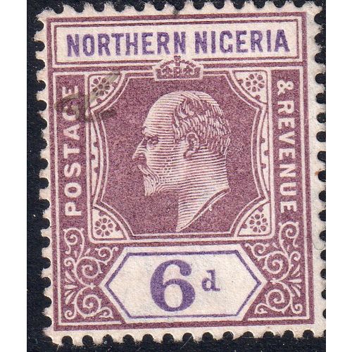 Northern Rhodesia Sg15 6d Dull Purple & Violet fine used (G145)