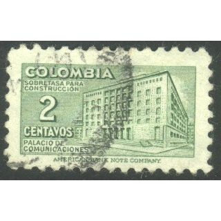 Colombia 1948 - SG706 - 2c green - Proposed new P.O. Bogota - used