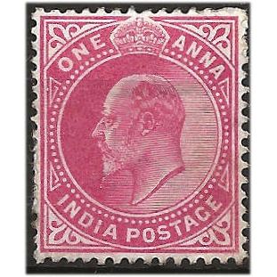 India 1902 SG123 1a Carmine Mounted Mint . ..