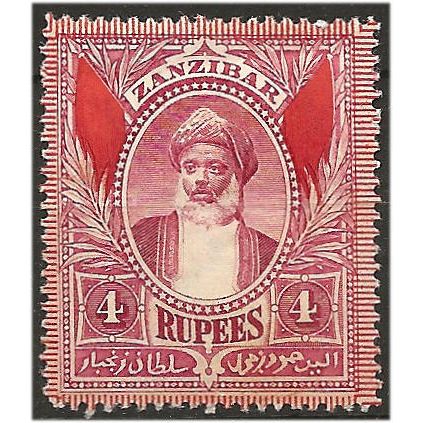 Zanzibar 1899 SG203 4r Lake (remainders) Mounted Mint . ..