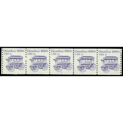 1897 1c Omnibus Very Fine MNH Dry Gum PNC 5/5 P0432