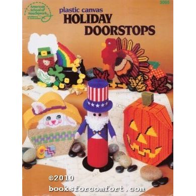 Plastic Canvas Holiday Doorstops