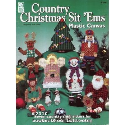 Country Christmas Sit Ems Plastic Canvas