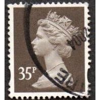 1993-2011 Machin 35p Sepia. Two Bands (Photo - De La Rue) Fine Used