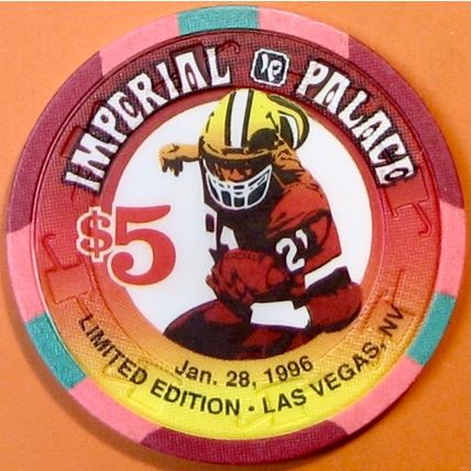 Imperial Palace. $5 Casino Chip. Las Vegas, NV. W53.