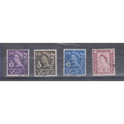 GB 1950s & 60s Irish regional group of 4 with 3d to 6d N1 N2 N8 N3