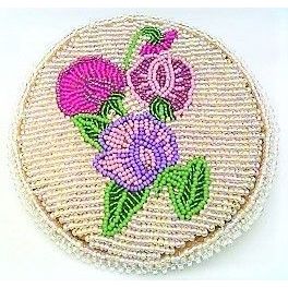 Floral Design Beaded Hair Clip Barrette 4