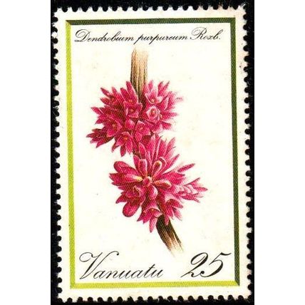 Vanuatu 1982 Flowers 25Vt MNH Stamp Orchids .