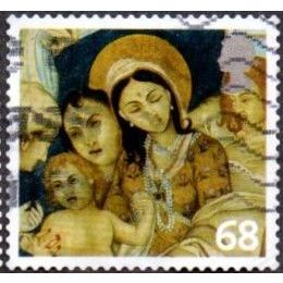 2005 Christmas Madonna & Child Paintings 68p From India Fine Used