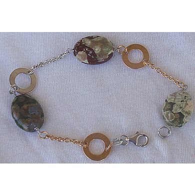 Marble silver bracelet