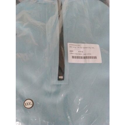 Barrington Sports 3XL Light Sky Blue Men's - 1/4 Zip Umpires Sweat Shirt