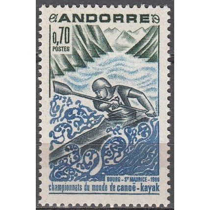 Andorre Français 1969 Michel 216 Neuf ** Cote (2008) 3.70 € Canoë-kayak