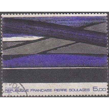 France 1986 Michel 2585 O Cote (2008) 2.00 € Oeuvre Pierre Soulages Cachet rond