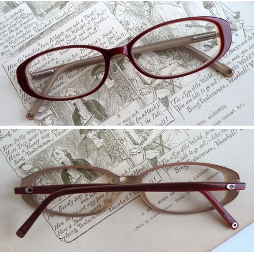 Coach Brooke 503 Bright Red Oval 52-16 retro womens eyeglasses sunglasses glass