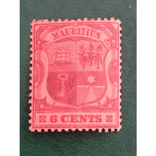 Mauritius 1902 6c Purple & Carmine Mounted Mint MM SG 146 stamp schooner star