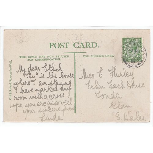 The Square Stow-on-the-Wold Gloucestershire 1915 Cliff & Ryland RP Postcard