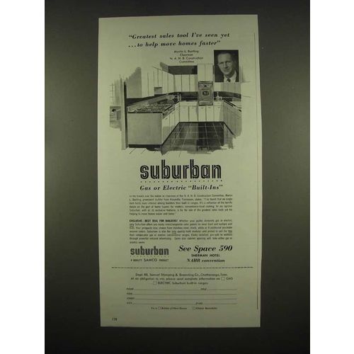 1954 Suburban Built in Ranges Ad - Greatest Sales Tool