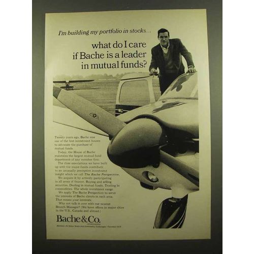 1965 Bache & Co Investment Bank Ad - A Leader