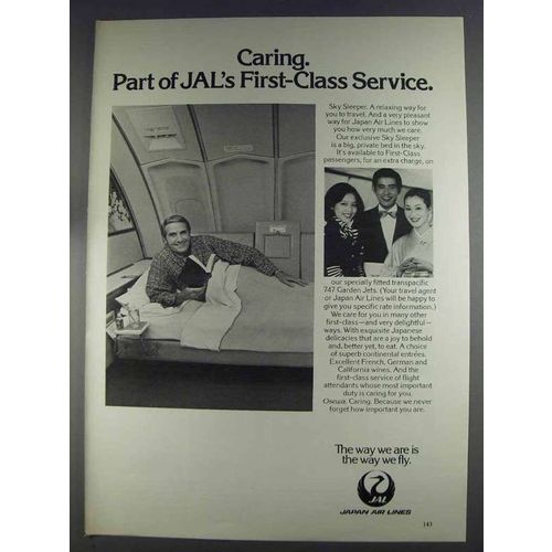 1980 Japan Air Lines JAL Ad - Caring