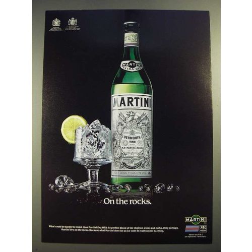 1983 Martini Vermouth Ad - On The Rocks