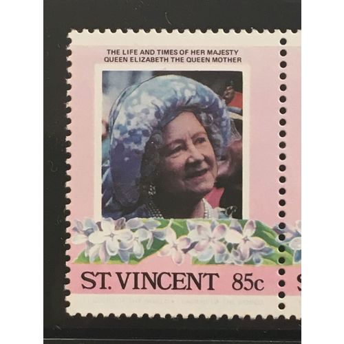 St Vincent 1985 Queen Elizabeth Mother 85c Unmounted Mint NHM SG 912 Sc862 stamp