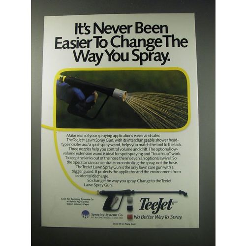 1991 Teejet Lawn Spray Gun Ad - It's never been easier to change