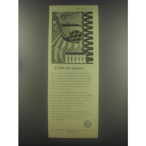 1954 TI Tube Investments Limited Ad - Victor Reinganum - Fills the Picture