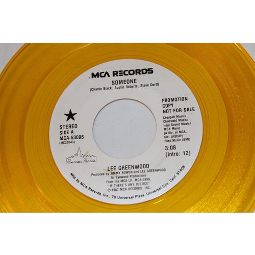 Lee Greenwood Color Vinyl Promo 45-SOMEONE STEREO