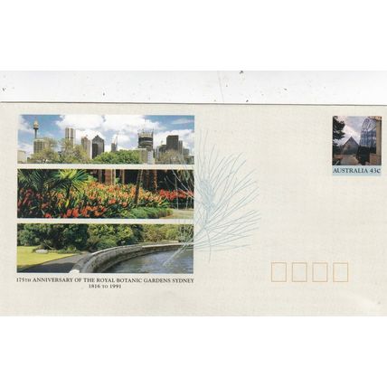Australia 1991 Royal Botanic Gardens Sydney prepaid Envelope Unused VGC