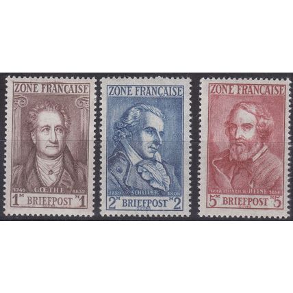 GERMANY Alliiert Franz. Zone [Allgemein] MiNr 0011-13 ( **/mnh )