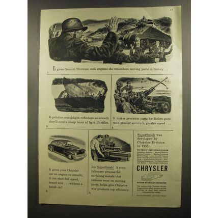 1944 Chrysler Corporation Ad - It gives General Sherman tank engines