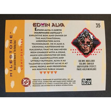 Milestone: The Dakota Universe trading card #35 (Edwin Alva)