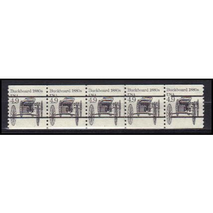 2124a 4.9c Buckboard Fine MNH Dry Gum PNC 1/5 Gap 1R X0330