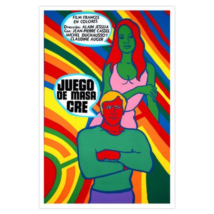 Spanish movie Poster.Wall art decor.MASACRE GAMES.French.Home décor