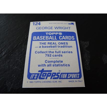 1983 Topps Stickers # 124 George Wright Very Good-Excellent (4) Texas Rangers