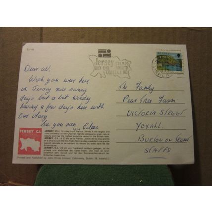 JERSEY, CHANNEL ISLES, multiview..used postcard 1993 postmark John Hinde =